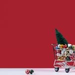 A shopping cart full of groceries