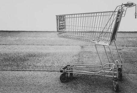 Gray shopping cart