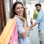 Happy attractive loving couple